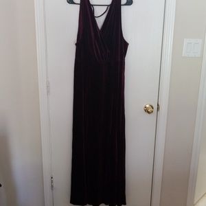 Brand new maroon velvet dress